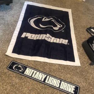 Penn State Flag and sign